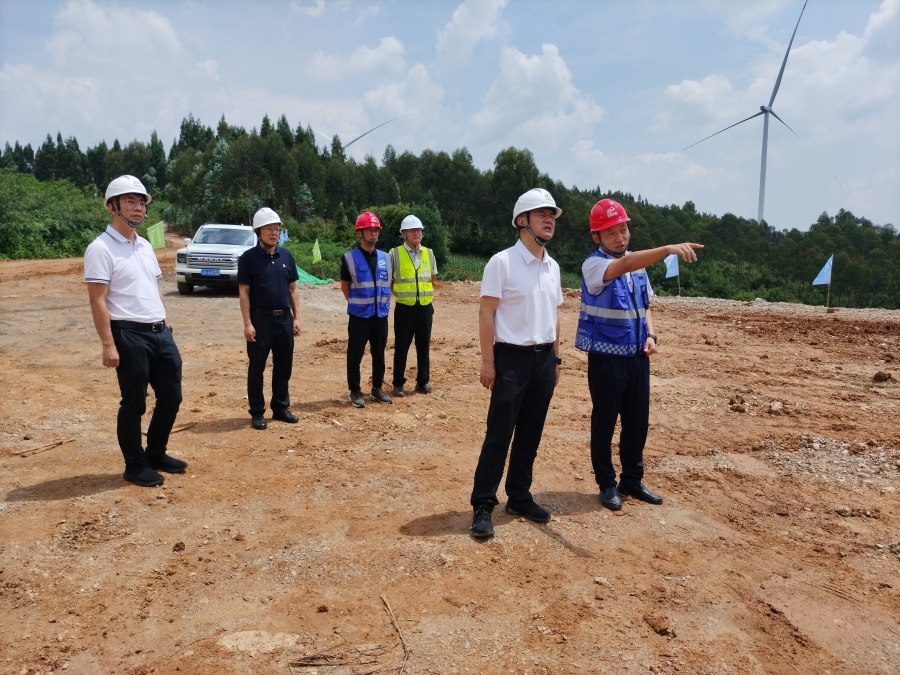 泸西县委书记夏明一行到能投股份所属红河新能源公司调研